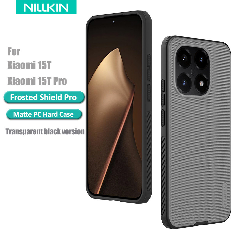 Nillkin Matte Clear Case สําหรับ Xiaomi 15T 15T Pro Frosted Shield พลาสติก Hard ฝาหลังโปร่งใสสีดํา