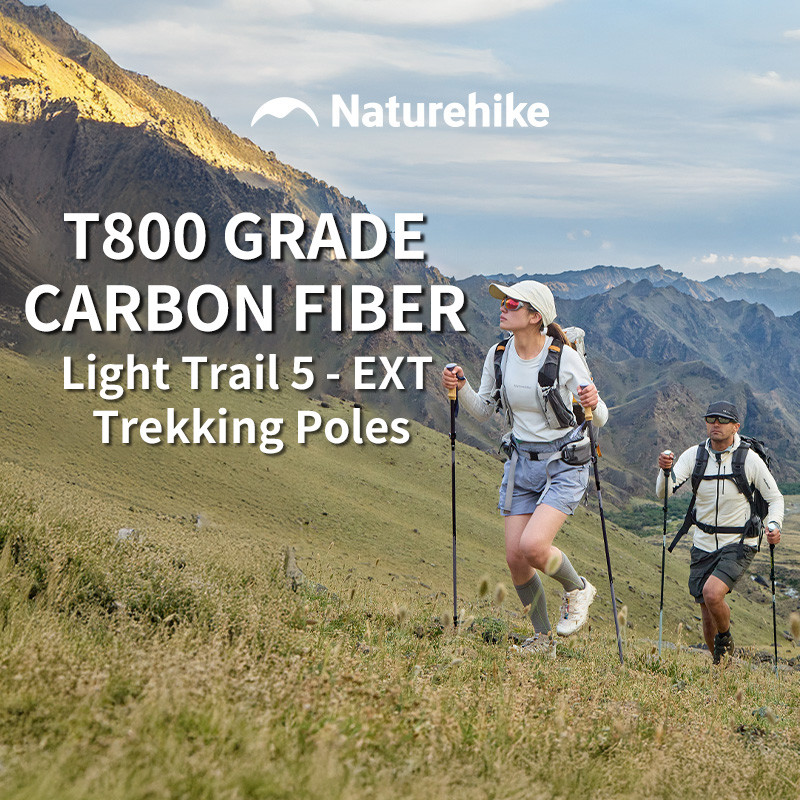 เสาเดินป่า Naturehike Light Trail 5-EXT สแตนด์alone ทำจากไฟเบอร์คาร์บอนห้าส่วน
