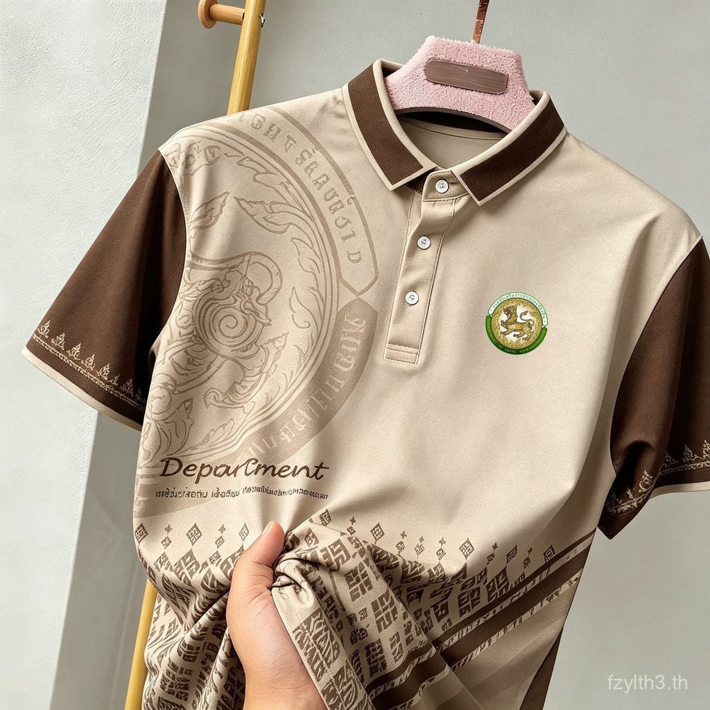 เสื้อโปโลพิมพ์ลายแห้งเร็ว หน่วยงานท้องถิ่น มีให้เลือก 7 แบบ สไตล์นักธุรกิจ เรียบง่าย เหมาะกับใส่ทํางาน