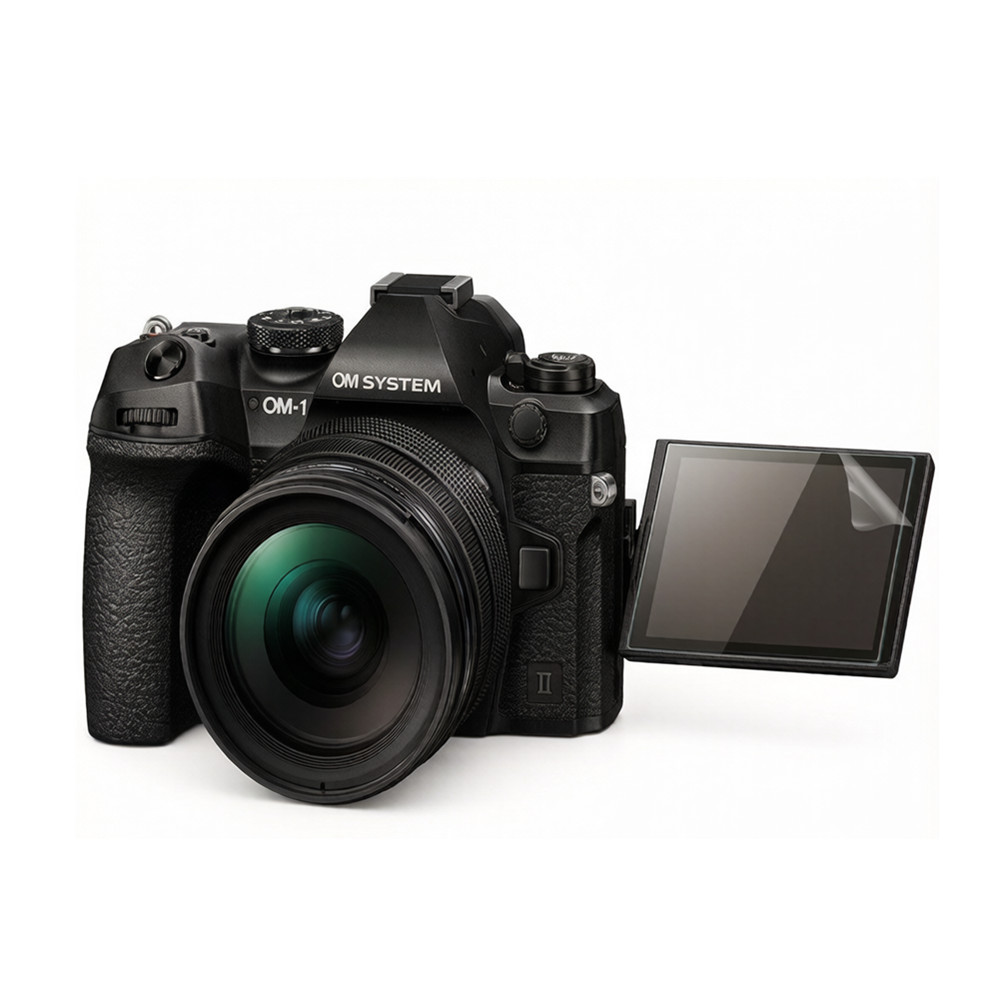 2 ชิ้น LCD ป้องกันหน้าจอแสงแดด Anti-Glare ฟิล์มกลางแจ้งสําหรับ OM SYSTEM OM-1, OM-1 Mark II, OM-3