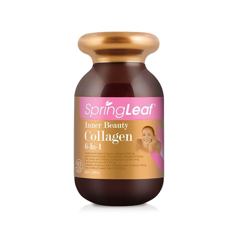 ขายร้อนออสเตรเลีย Lvfu Collagen 6 in 1 แคปซูล 90 แคปซูล 6 ส่วนผสมขนาดใหญ่เมล็ดองุ่น Evening Primrose
