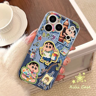 เคสฤดูร้อนใหม่ ลายชินจัง+สร้อยข้อมือ OPPO A6 A5i A5 A38 A3 X pro A60 A18 A78 A77 F31 A57 A7 A55 A15 A16 A79 A98 A78 A15