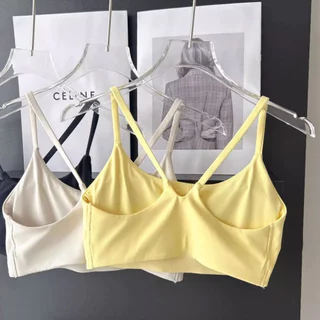 【MAGGIEYOGA】สปอร์ตบราสบายเปลือยความรู้สึกสูงตีกลับบางสาย V ความงามกลับโยคะเสื้อกั๊ก