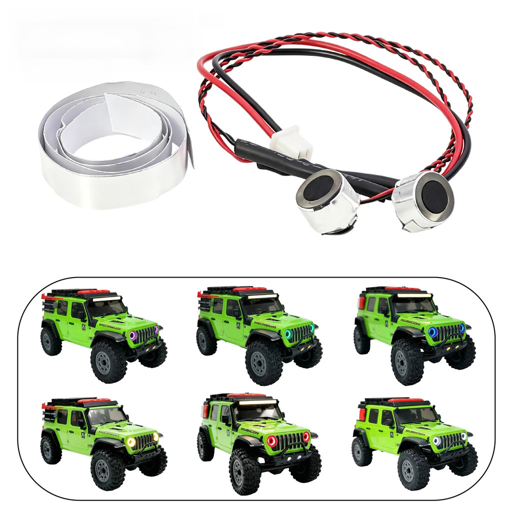 สําหรับ SCX30 Angel Eye ไฟหน้า LED หลายสีสําหรับ Axial 1/30 RC Crawler รถ Jeep Wrangler การปรับเปลี่ยนอุปกรณ์เสริม