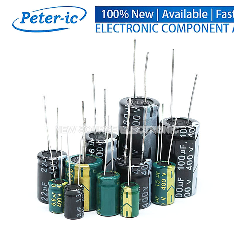 400V Electrolytic Capacitor 1uf 2.2uf 3.3uf 4.7uf 6.8uf 8.2uf 10uf 15uf 22uf 33uf 39uf 47uf 68uf 82uf 100uf 120uf 150uf 180uf 220uf (1-20 ชิ้น) อลูมิเนียม Kexinqi