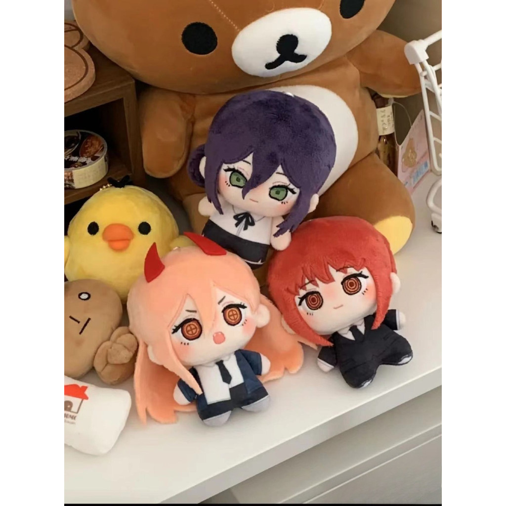 Chainsaw Man Makima Power Reze 10 ซม.น่ารักตุ๊กตาผ้าฝ้ายตุ๊กตาของเล่นอะนิเมะ Merch ของขวัญ
