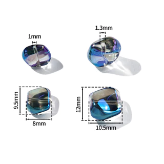 St.kunkka ไม่สม่ําเสมอแก้วคริสตัลลูกปัดหลวม Faceted ลูกปัดสําหรับเครื่องประดับ DIY ทําสร้อยข้อมือสร้อยคอ