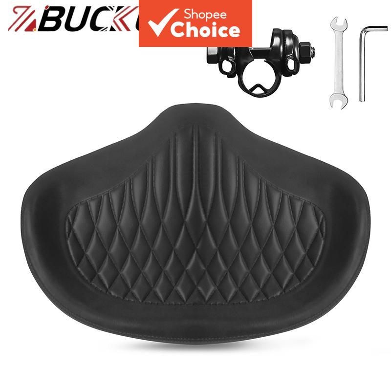 เบาะจักรยานไร้จมูกแบบโอเวอร์ไซส์ BUCKLOS เบาะกว้างขึ้นและหนาขึ้น กันกระแทก นั่งสบายตามหลักสรีรศาสตร์