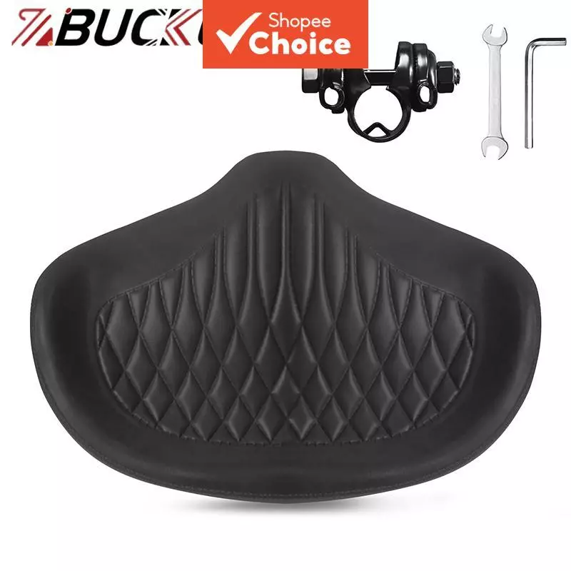 เบาะจักรยานไร้จมูกแบบโอเวอร์ไซส์ BUCKLOS เบาะกว้างขึ้นและหนาขึ้น กันกระแทก นั่งสบายตามหลักสรีรศาสตร์