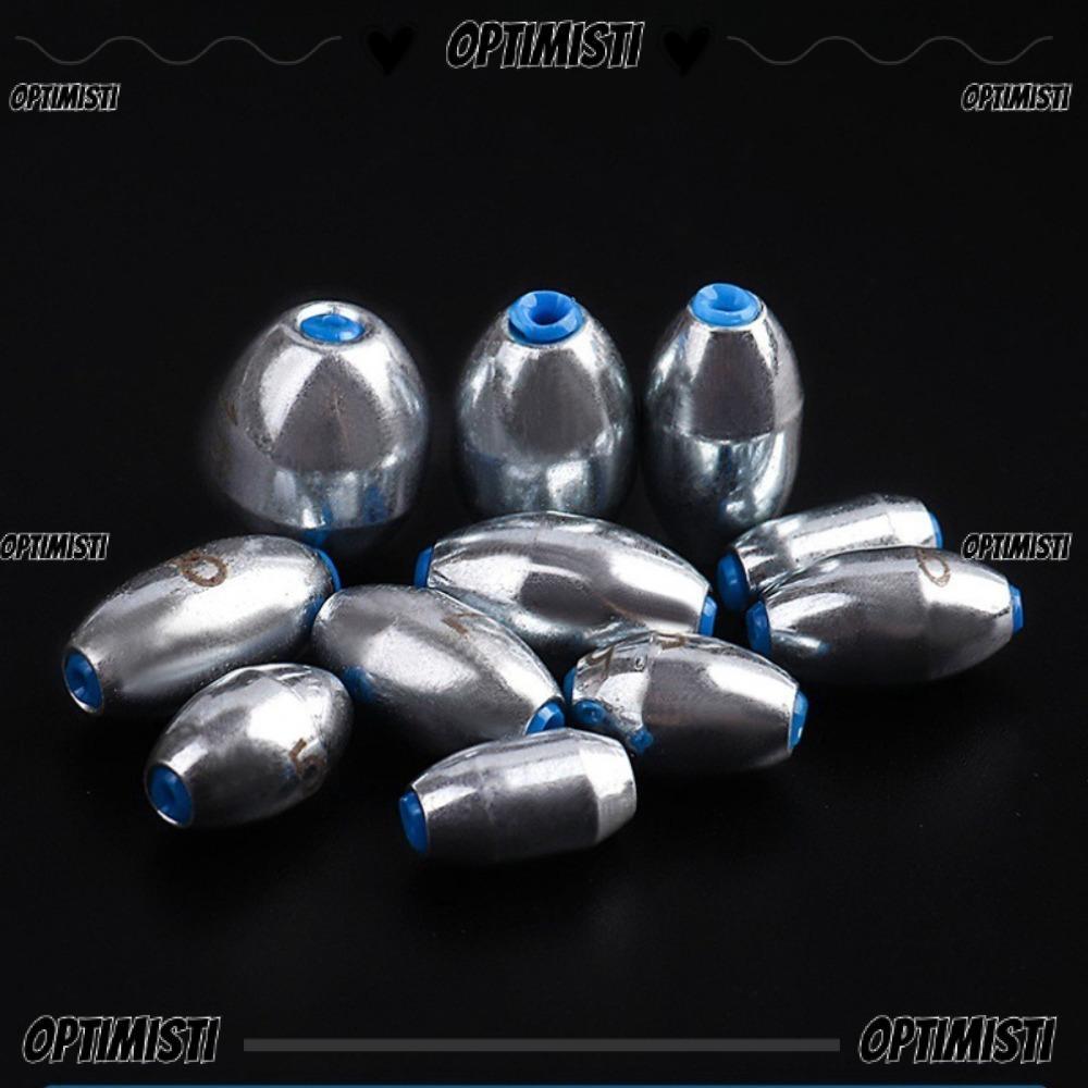 OPTIMISTI8E 20pcs ตกปลา Sinkers, 3g/4g/5g/6g/7g/8g/9g/10g ปลาคาร์พตกปลาน้ําหนัก Sinker, ตะกั่วน้ําหนักโลหะผสมวัสดุเหล็กคาร์บอน Hollow Lure ตะกั่วตกปลา