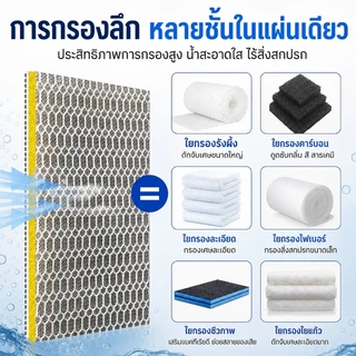 ใยกรองตู้ปลา 8D รุ่นนาโน ความละเอียดสูง ดักจับตะกอน มูลปลาและเศษอาหารได้ดีเยี่ยม เหมาะอ่างและตู้เลี้ยงปลาทุกชนิด