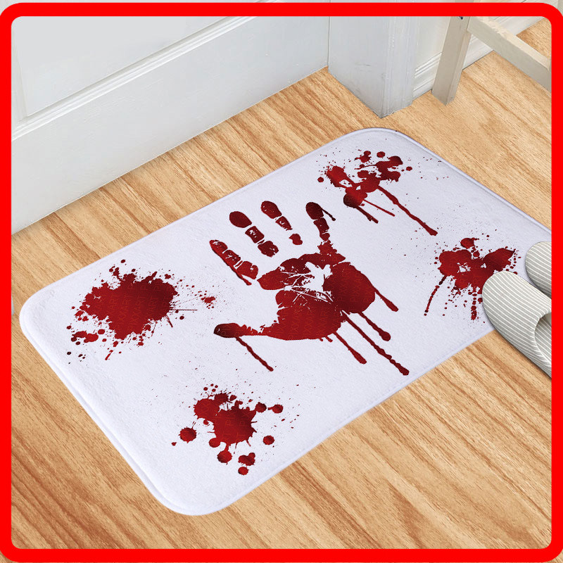 Blood Footprnt Floor Mt, Prnted Door Mt สําหรับ Ktchen, ห้องนอน, Nd Lvng Room, ประตูใหม่ Mt