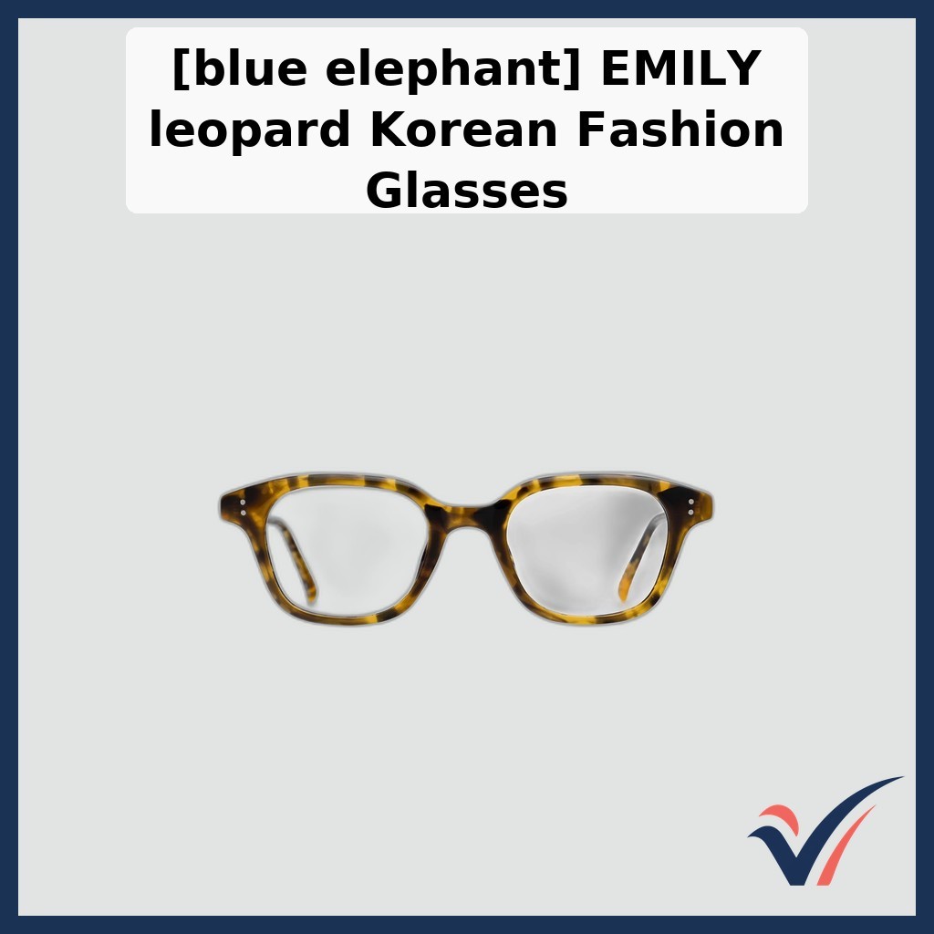 [ช้างสีฟ้า] EMILY Leopard Korean Fashion Glasses / Korean Fashion Glasses / Leopard Print / ของแท้ 1