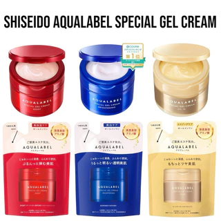🚚แท้100%✅Shiseido Aqualabel Special Gel Cream Oil in / Gel Cream Moist / Gel Cream White 90g ครีมบำรุงเพื่อผิวนุ่มเด้ง อิ่มน้ำ จากญี่ปุ่น...HFG