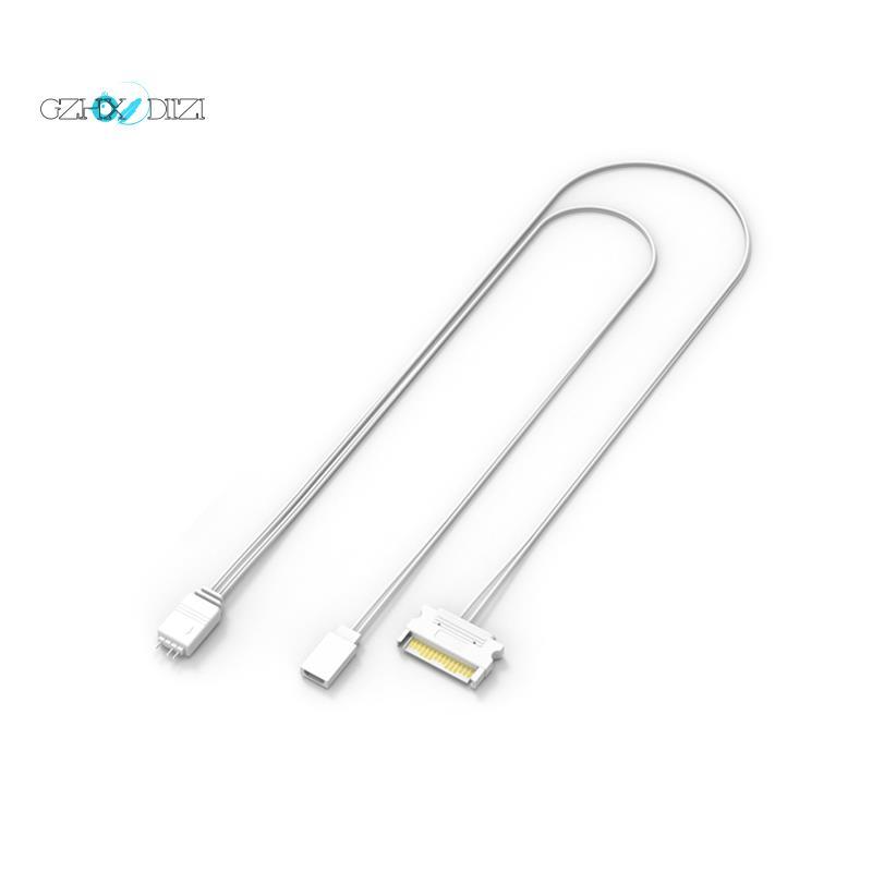 GzhxdiiziSATA to ARGB Lighting Power Adapter Cable คอมพิวเตอร์ ARGB Controller Sata to ARGB Reset Po
