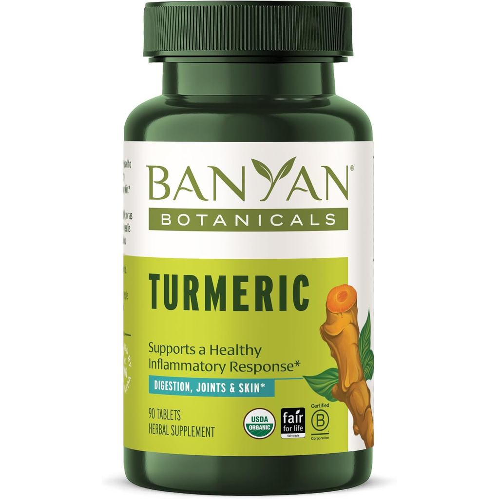 เม็ดขมิ้นออร์แกนิก Banyan Botanicals – อาหารเสริมที่รองรับระบบรากทั้งราก – Curcuma Longa for Joint C