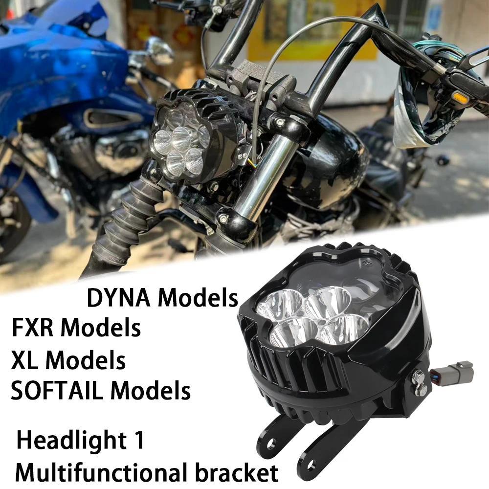 TN Motorcycle Led Headlight High/Low Beam Headlamp Daytime Running Lights Replacem For Harley M8 Sof