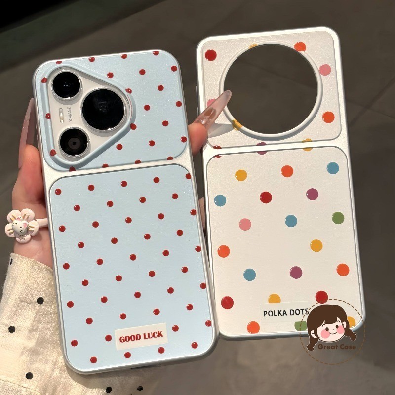 น่ารักสีสัน Polka Dot เคสโทรศัพท์สําหรับ Vivo V70 Elite FE V60 V60E V50 V50E V40 V30E SE V29 Lite V29E V27 V27E V25E V23E Pro 5G 4G Simple คู่ปลอกเงินป้องกันการล่มสลายปลอก