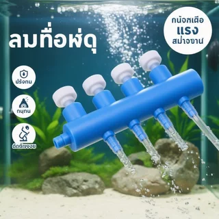 Pet Shop ท่อแยกลมตู้ปลา วาล์วปรับลม หลายทาง พลาสติก แยกออกซิเจน ปั๊มลมปลา สายลม 4 8 มม