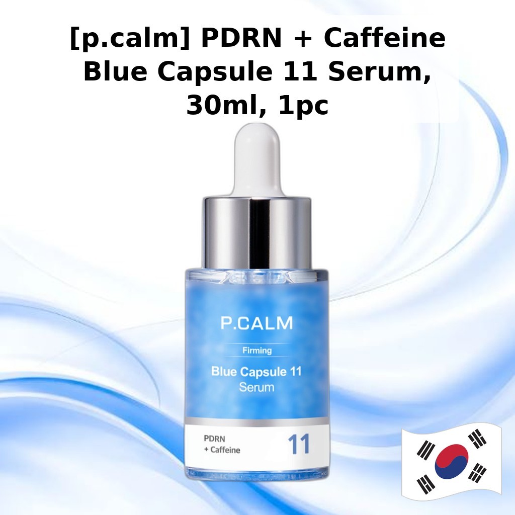 [p.calm] PDRN + Caffeine Blue Capsule 11 Serum, 30ml, 1pc / Korean Serum / Firming Effect / ของแท้ 1