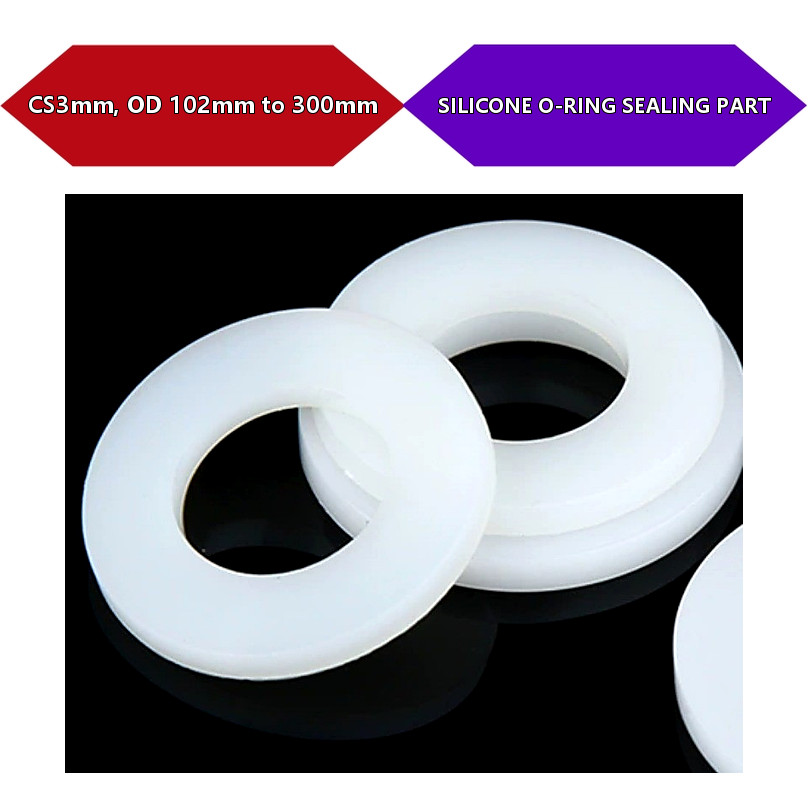 ซิลิโคน O-Rings CS3 มม.* OD102-300 มม.ซีลกันน้ําสําหรับอุตสาหกรรม & Home Use โดย-XMB