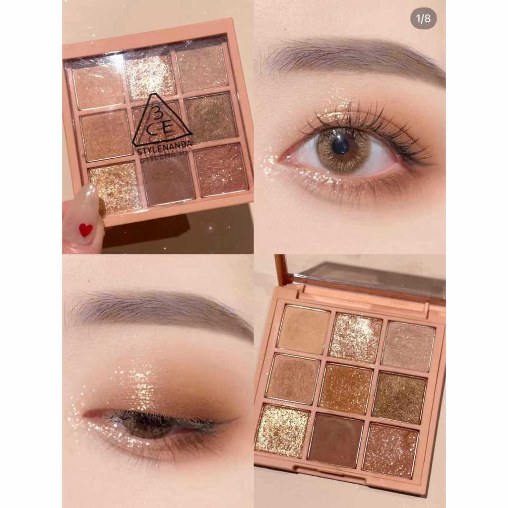 พาเลทตา eyeshadow 3CE Matte Sliced Onion Pumpkin พาเลทอายแชโดว์สี่สีกันน้ํา