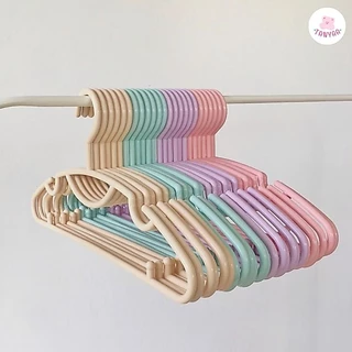 ไม้แขวนเสื้อ ยกลัง 36 ชิ้น สีพาสเทล น่ารัก ไม้แขวนพลาสติก เกรดห้าง #No.88 พาสเทล x6