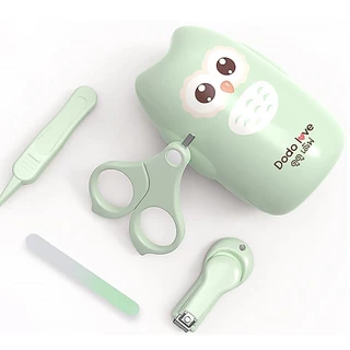babykids ชุดกรรไกรตัดเล็บเด็กเล็ก 4 ชิ้น กรรไกรตัดเล็บ แหนบ ตะไบ กรรไกรหัวสั้น DODOLOVE