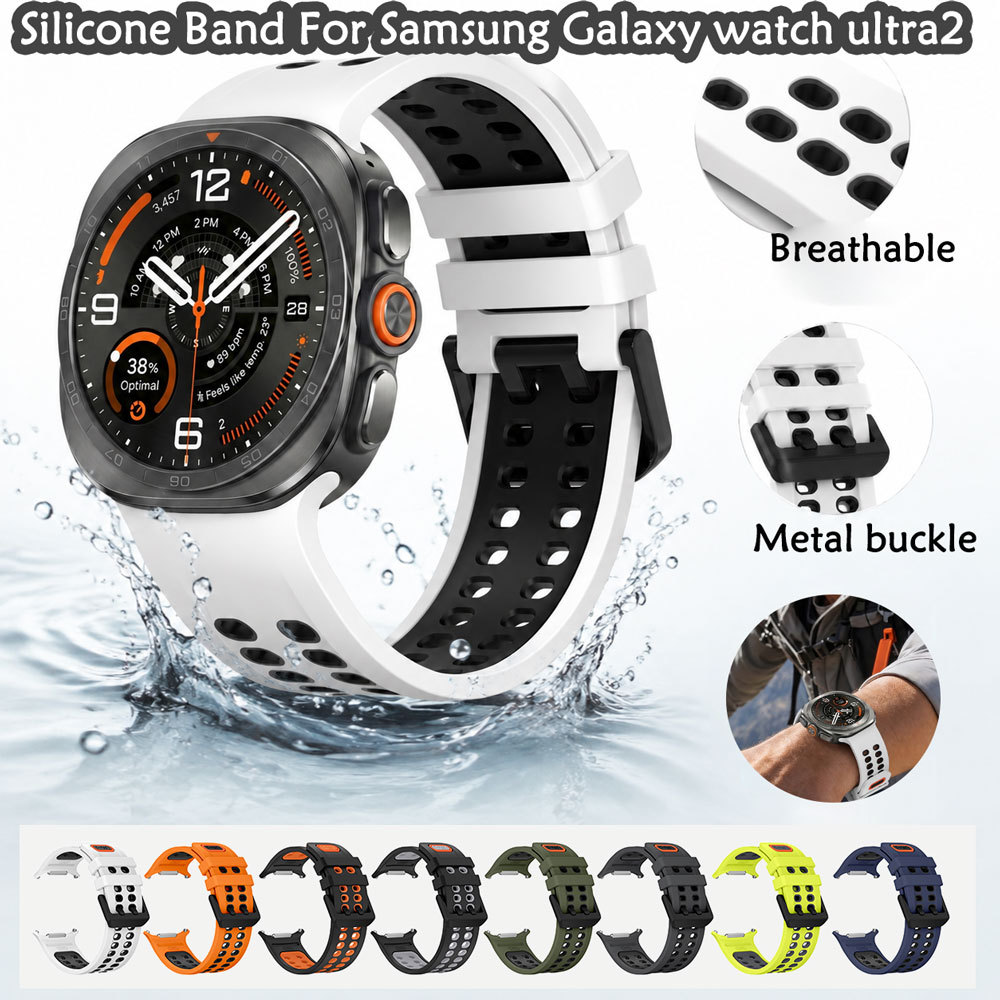 Original สองสีซิลิโคนสําหรับ Samsung Galaxy Watch Ultra2/galaxy Watch Ultra1 Unisex สําหรับ Samsung 