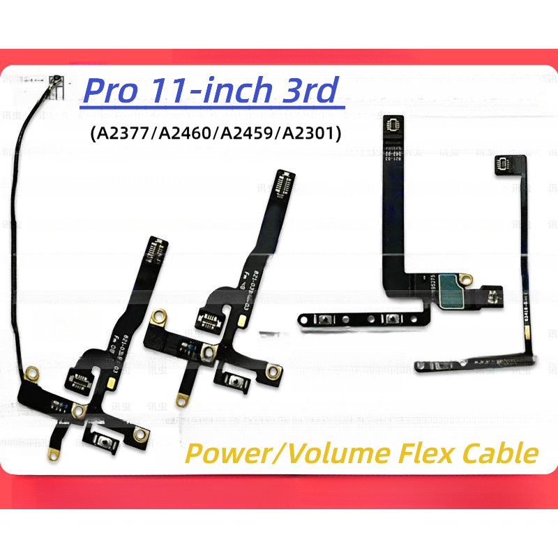 เหมาะสําหรับ iPad Pro 11 นิ้วรุ่นที่ 3 และสายดิ้นปุ่มปรับระดับเสียง A2377 A2460 A2459 A2301