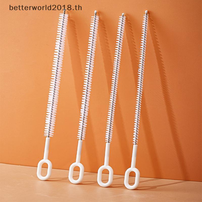 [bet] 1/4pcs แปรงทําความสะอาดฟาง 4 เส้นผ่านศูนย์กลางเต็มรูปแบบขนแปรงยาวพิเศษท่อฟางทําความสะอาดแปรงสํ