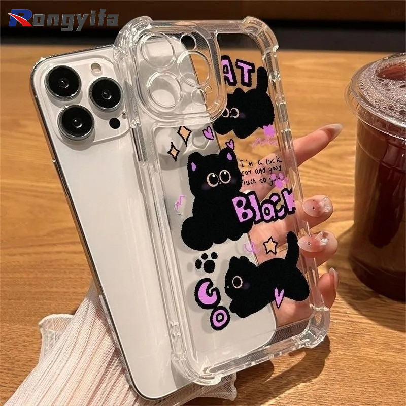 น่ารักแมวดําเคสโทรศัพท์สําหรับ Honor X5C X5D Plus X70i X60 GT X10 Max GT Pro Win Turbo RT Power 10 9