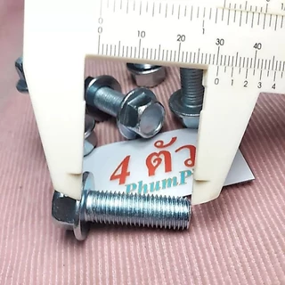 น็อตตัวผู้เบอร์14(M10×30พร้อมตัวเมีย)(1ถุง4ชุด)เกลียวยาว30มิล(3เซนติเมตร)