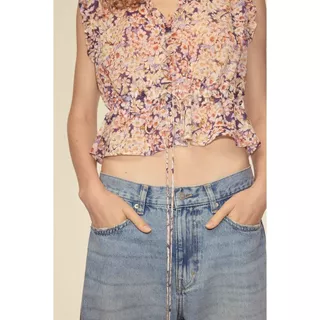 H&M(เอชแอนด์เอ็ม) เสื้อท็อปไลโอเซลแต่งระบาย ผู้หญิง 1351441_2