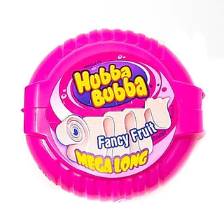 ล็อตใหม่! Hubba Bubba Mega Long Fancy Fruit (ตลับชมพู) ยาว 6 ฟุต หมากฝรั่งตลับเมตร รสบับเบิ้ลกัม 56g.