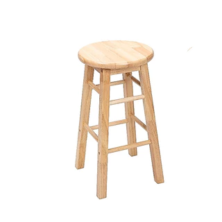PJ wood เก้าอี้บาร์ 24 นิ้ว เก้าอี้สตูลสูง เก้าอี้ไม้แท้ 24" High Bar Stool