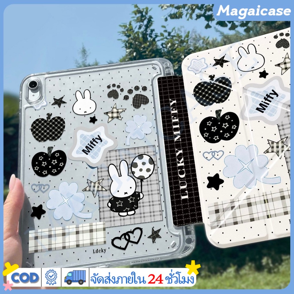 พร้อมส่ง เคสป้องกันอะคริลิกแบบพับ Y การ์ตูนมิฟฟี่ เหมาะสำหรับ gen11/10 Pro11 Air6/5/4 Gen7 gen8/9