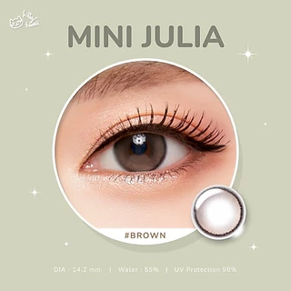 คอนแทคเลนส์ รุ่น Mini Julia สีเทา/ตาล Gray/Brown มีค่าสายตา (0.00)-(-10.00)