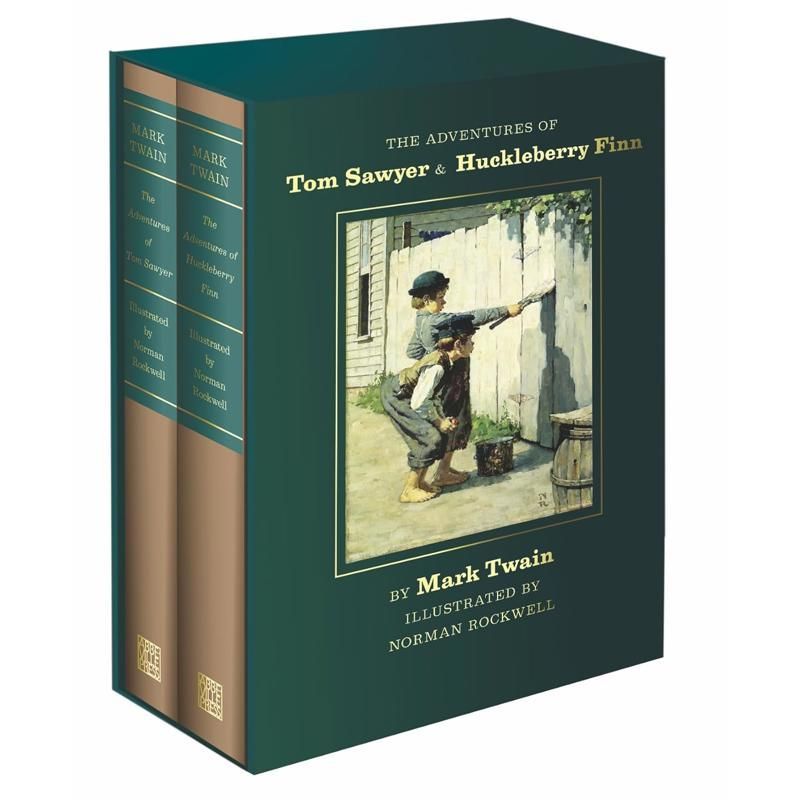 การผจญภัยของ Tom Sawyer และ Huckleberry Finn ศิลปะนําเข้า Tom Sawyer และ Huckleberry Finn หนังสือผจญ