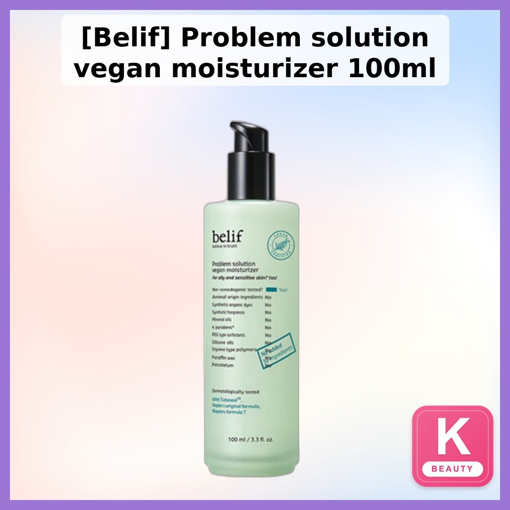 [Belif] Problem solution Vegan Moisturizer 100ml / Korean Moisturizer / สูตรมังสวิรัติ / ของแท้ 100%