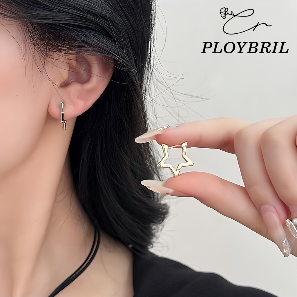 PLOYBRIL S925 เงินสเตอร์ลิงเจาะหู Star