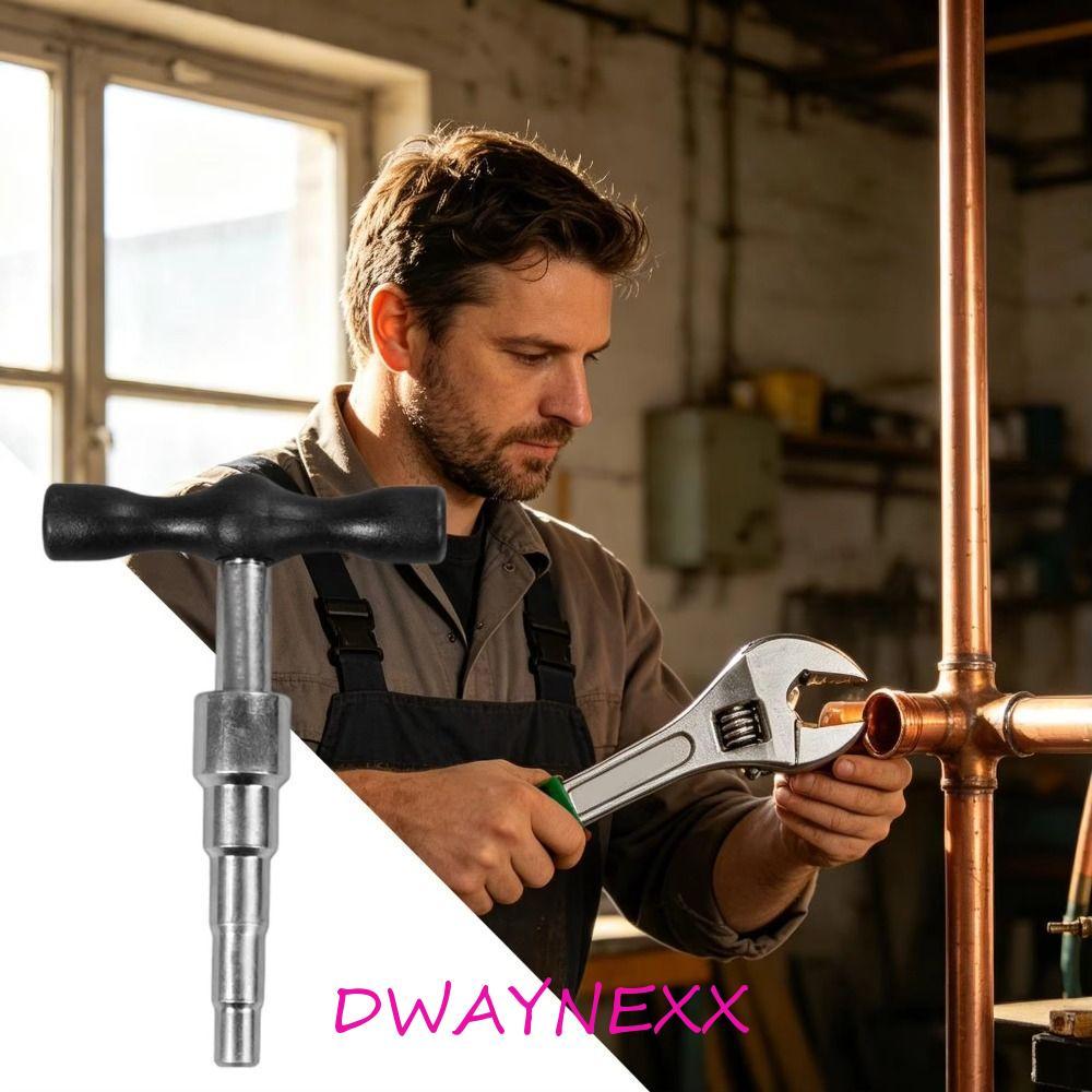DWAYNEXX หลอดขยายเครื่องมือ,รูปตัว T จับห้าเกียร์คู่มือท่อ Expander, Rust-proof Non-slip Handle สบาย Grip ขนาดผสมอลูมิเนียมท่อพลาสติก Rounder Hot Melt ท่อ