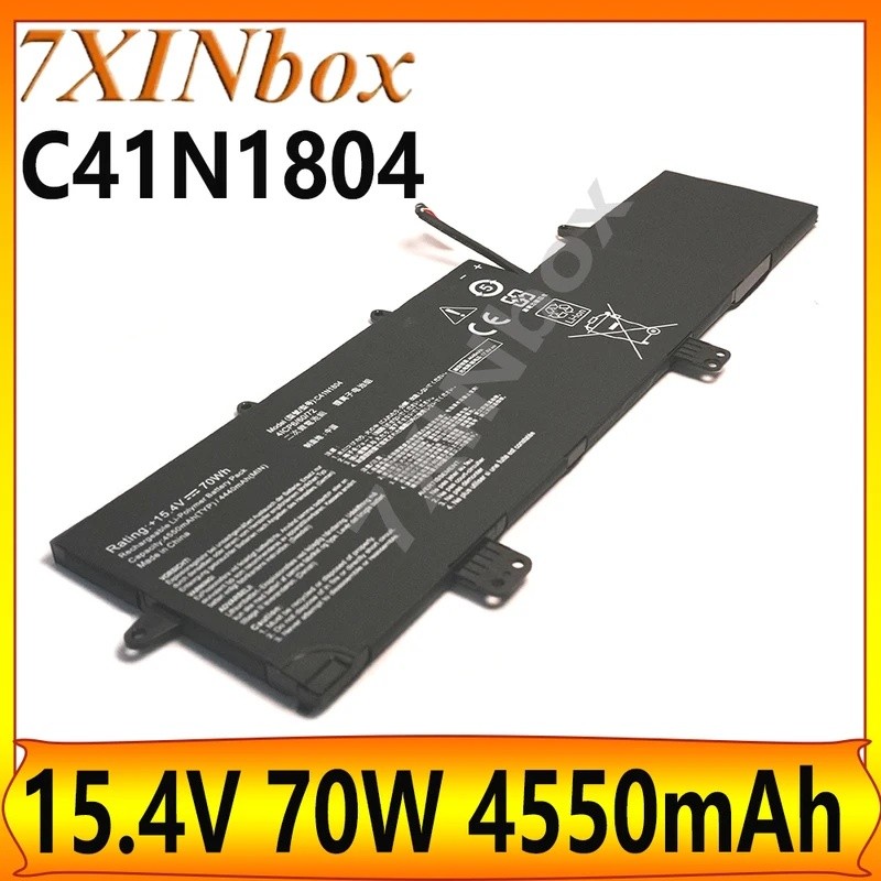 7XINbox C41N1804 15.4V 70W 4550mAh แบตเตอรี่แล็ปท็อป OEM สําหรับ Asus ZenBook Pro 14 UX450FD UX480 U