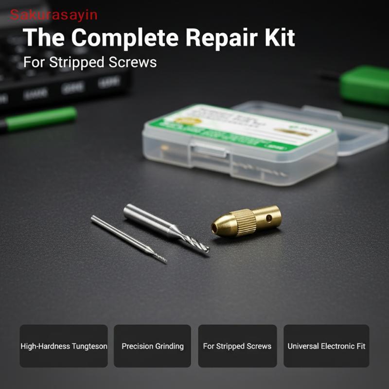 {Sakurasayin} 2UUL SD90 Stripped Screw Extractor Drill Set ใช้สําหรับ Stripped Phone PCB เมนบอร์ดสกร