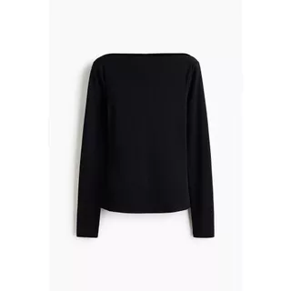 H&M(เอชแอนด์เอ็ม) เสื้อคอเรือผ้าริ๊บ ผู้หญิง 1328441_2