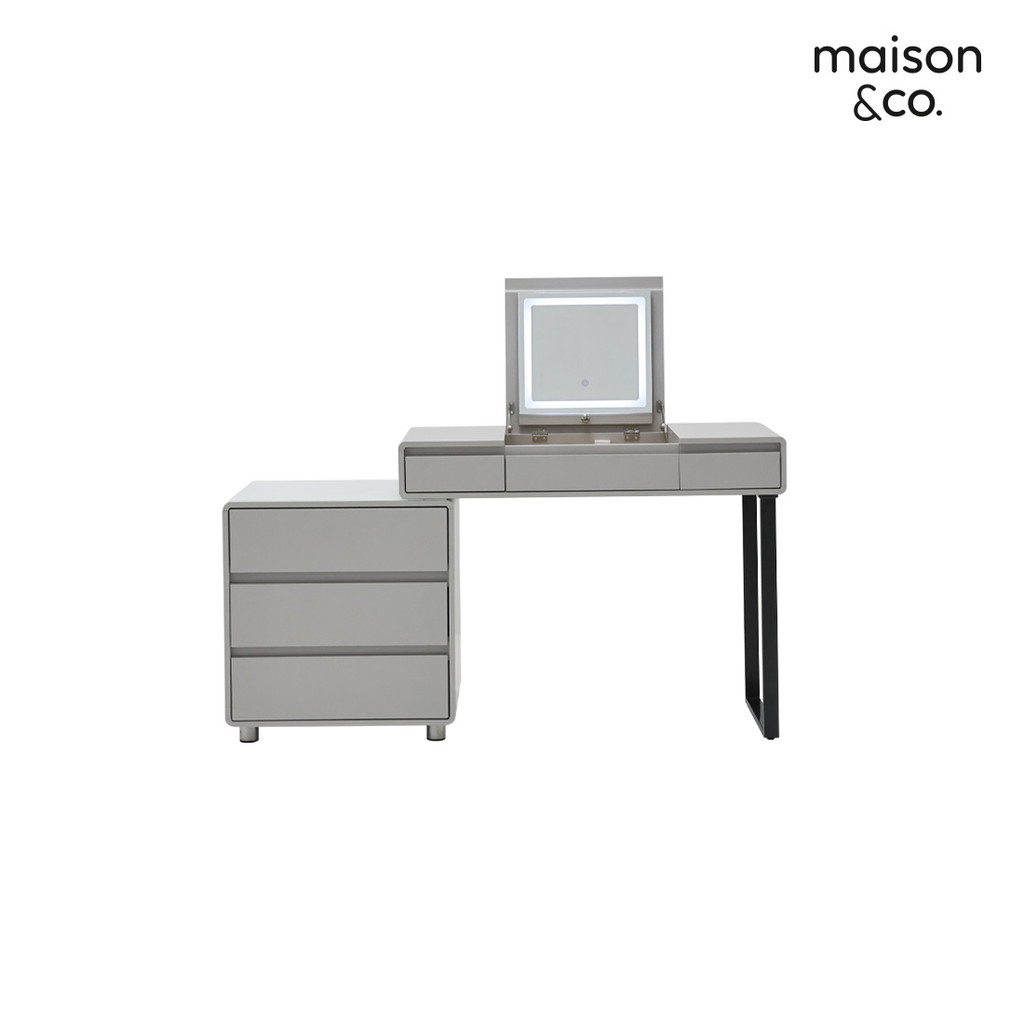SB Design Square โต๊ะเครื่องแป้ง รุ่น Miira สีเทา (150x45x79 ซม.) แบรนด์ MAISON&CO.