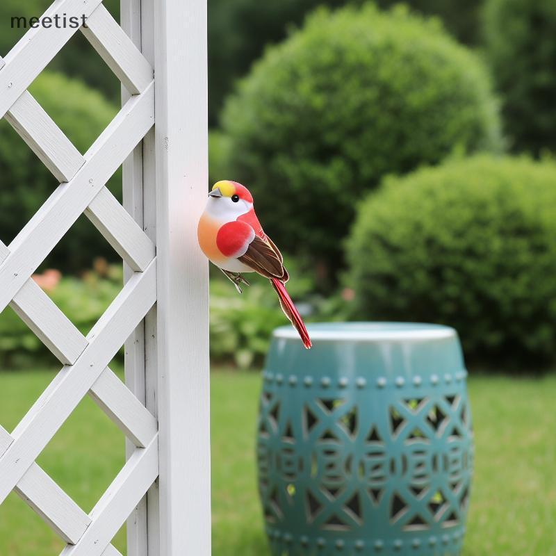 MEET 6 ชิ้นเหมือนจริงจําลองนก Decor ที่สมจริงเครื่องประดับกันน้ําสําหรับ Garden Yard Patio บ้านพิธีขึ้นบ้านใหม่ตกแต่ง TH