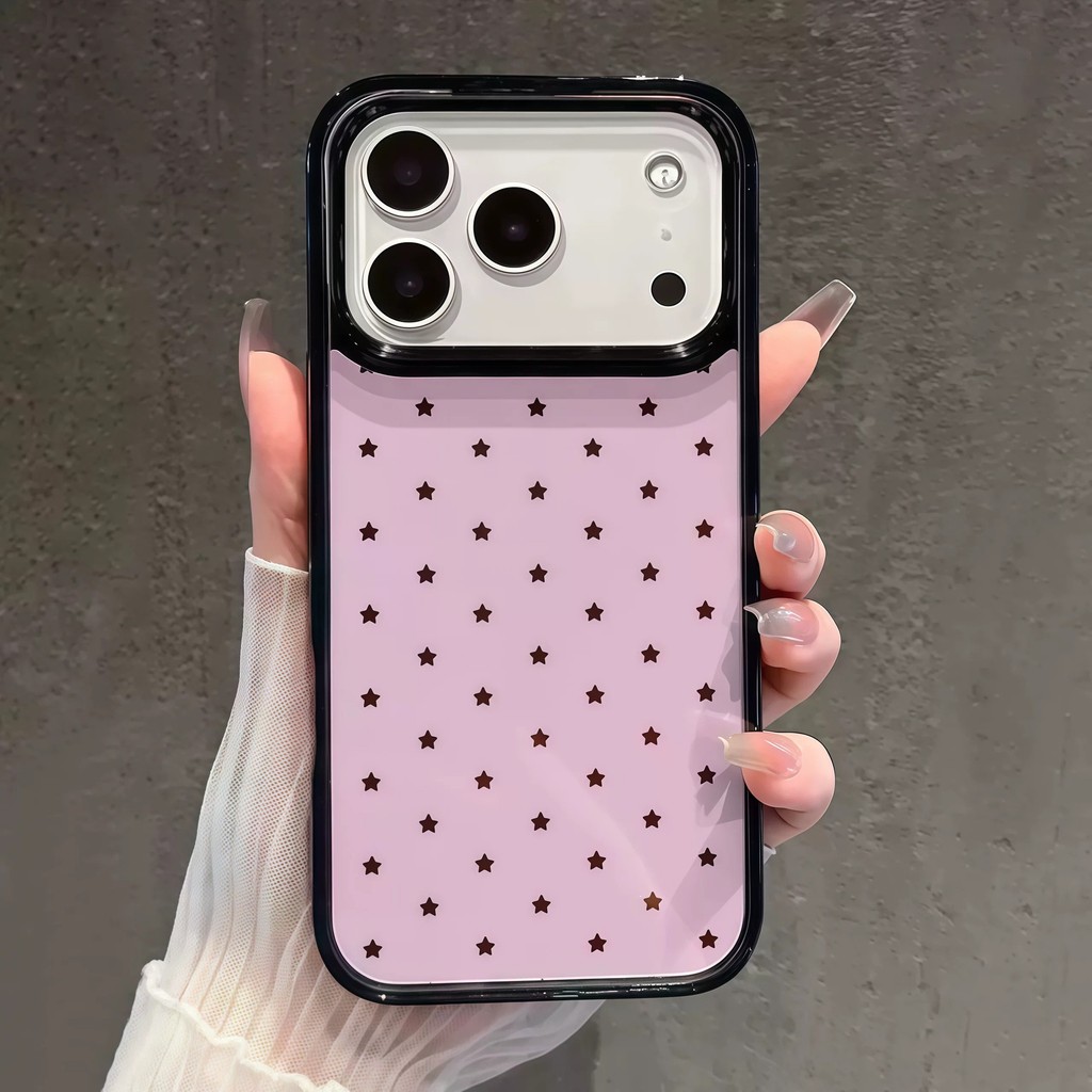 Lavender Fine Point Five-Pointed Star เหมาะสําหรับ 17PROMAX เคสโทรศัพท์ Gentle All-Match iPhone18 เค