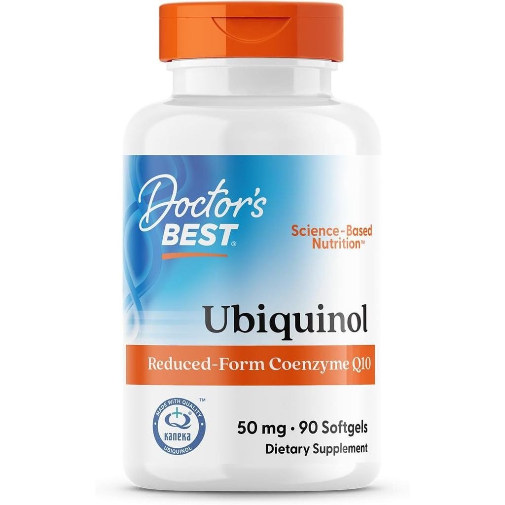 Doctors Best Kaneka Ubiquinol 50 mg อาหารเสริมสําหรับผู้ชายและผู้หญิง - ลดรูปแบบ CoQ10, Coenzyme Q10