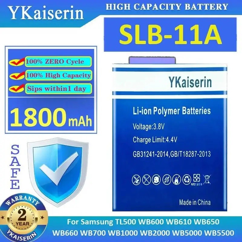 แบตเตอรี่กล้อง Slb-11A 1800Mah สําหรับ Samsung TL500 WB600 WB610 WB650 WB660 WB700 WB1000 WB2000 WB5